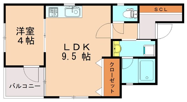 千代県庁口駅 徒歩5分 2階の物件間取画像